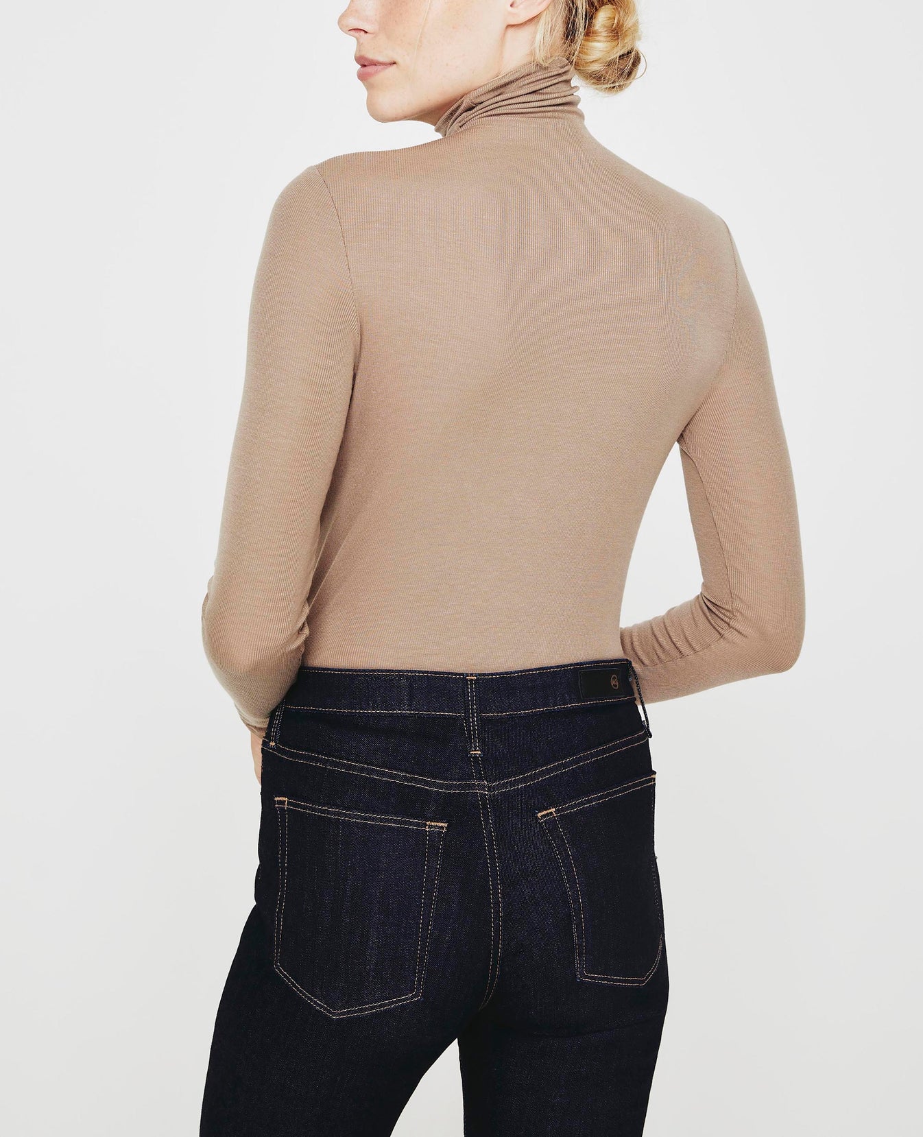 Chels Turtleneck Birch Bark Slim Turtleneck Women Tops Photo 6