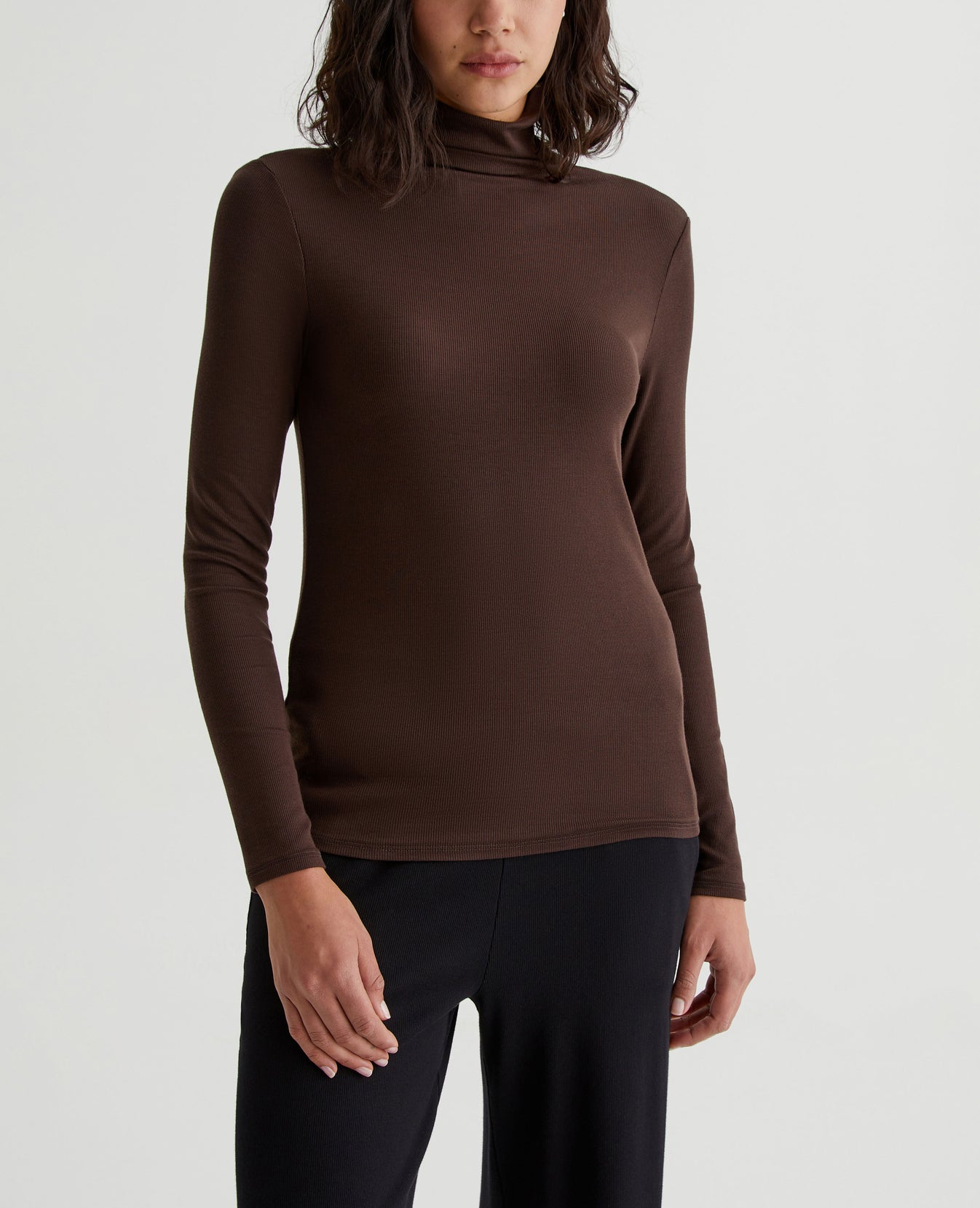 Chels Turtleneck Bitter Chocolate Womens Top Photo 1