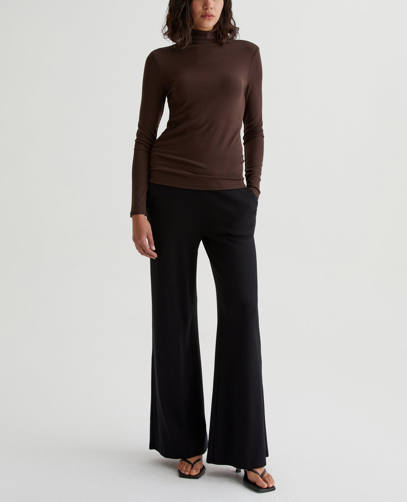 Chels Turtleneck Bitter Chocolate Womens Top Photo 2