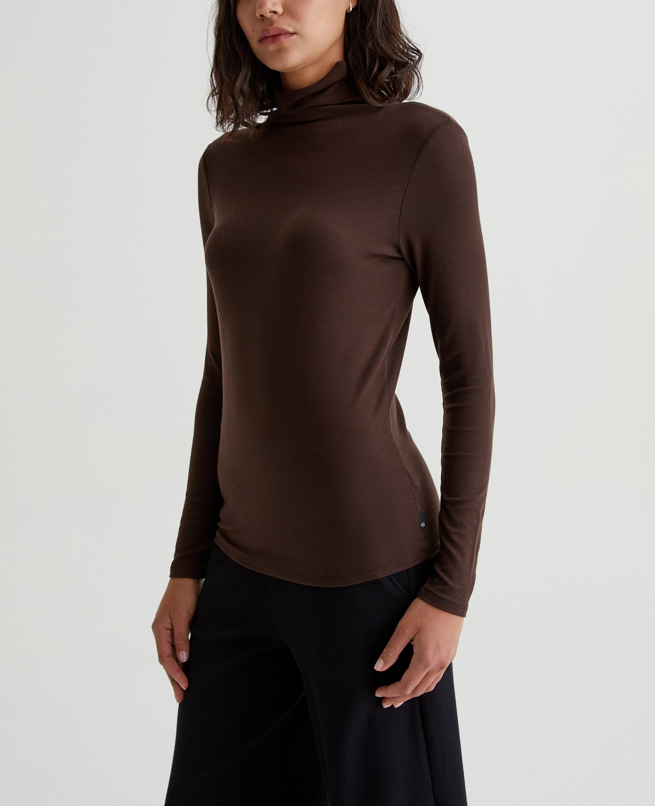 Chels Turtleneck Bitter Chocolate Womens Top Photo 4