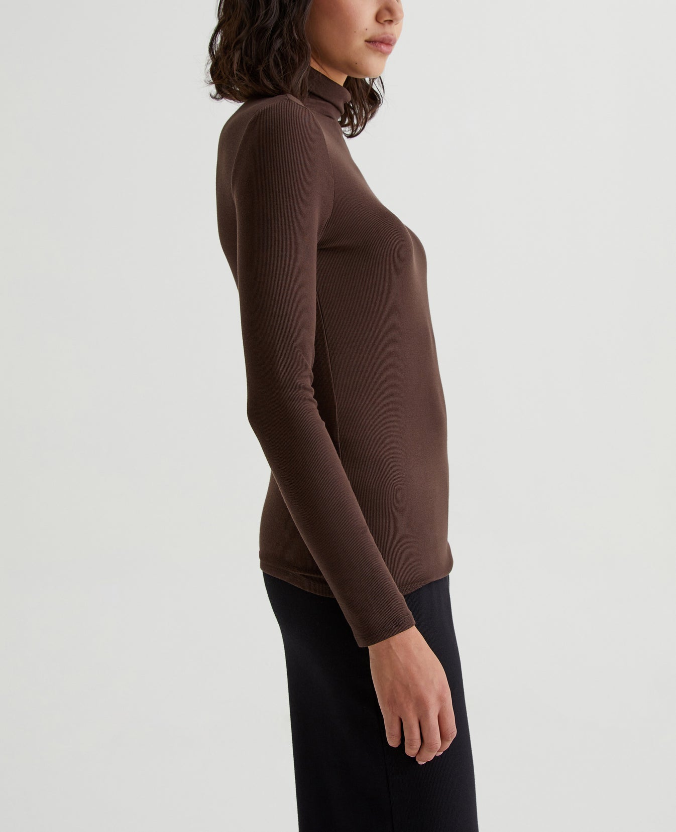 Chels Turtleneck Bitter Chocolate Womens Top Photo 5
