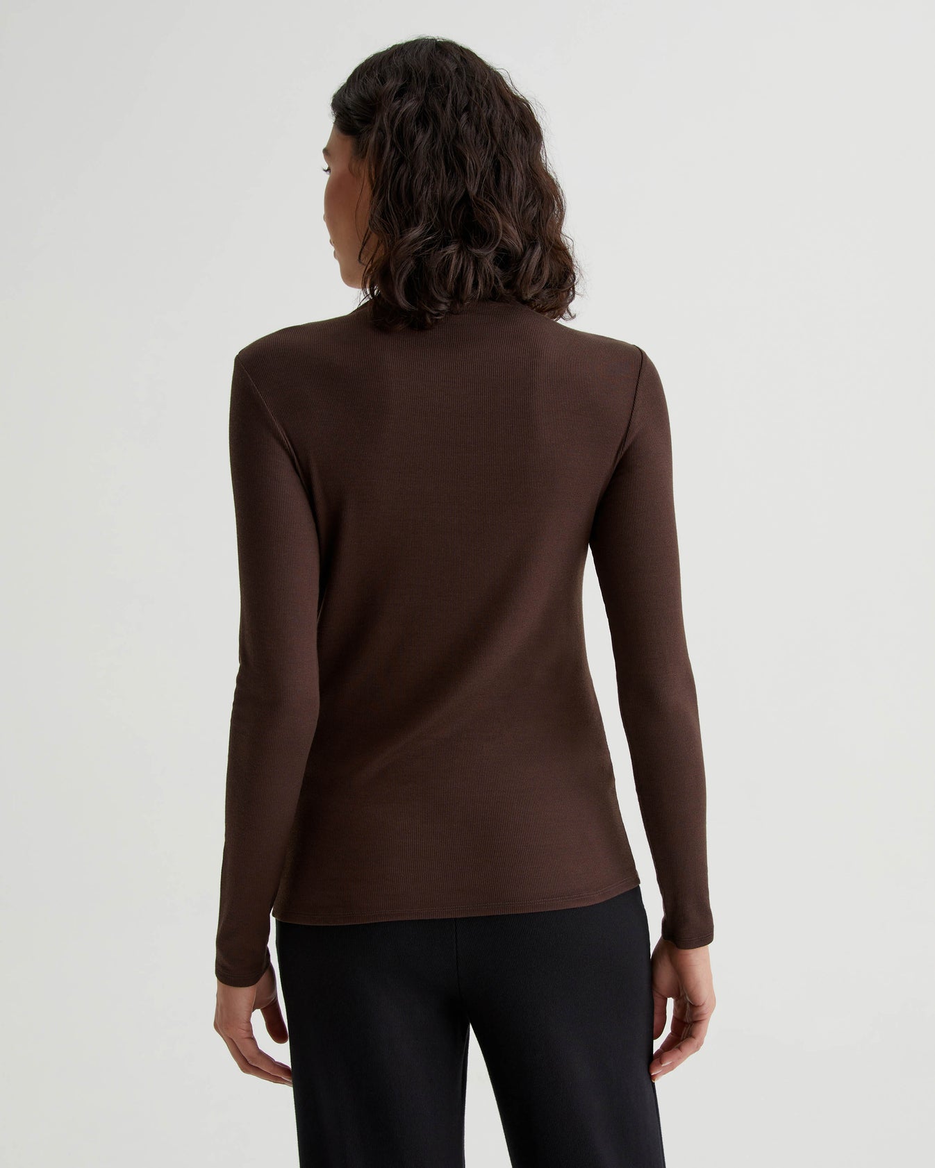 Chels Turtleneck Bitter Chocolate Womens Top Photo 6