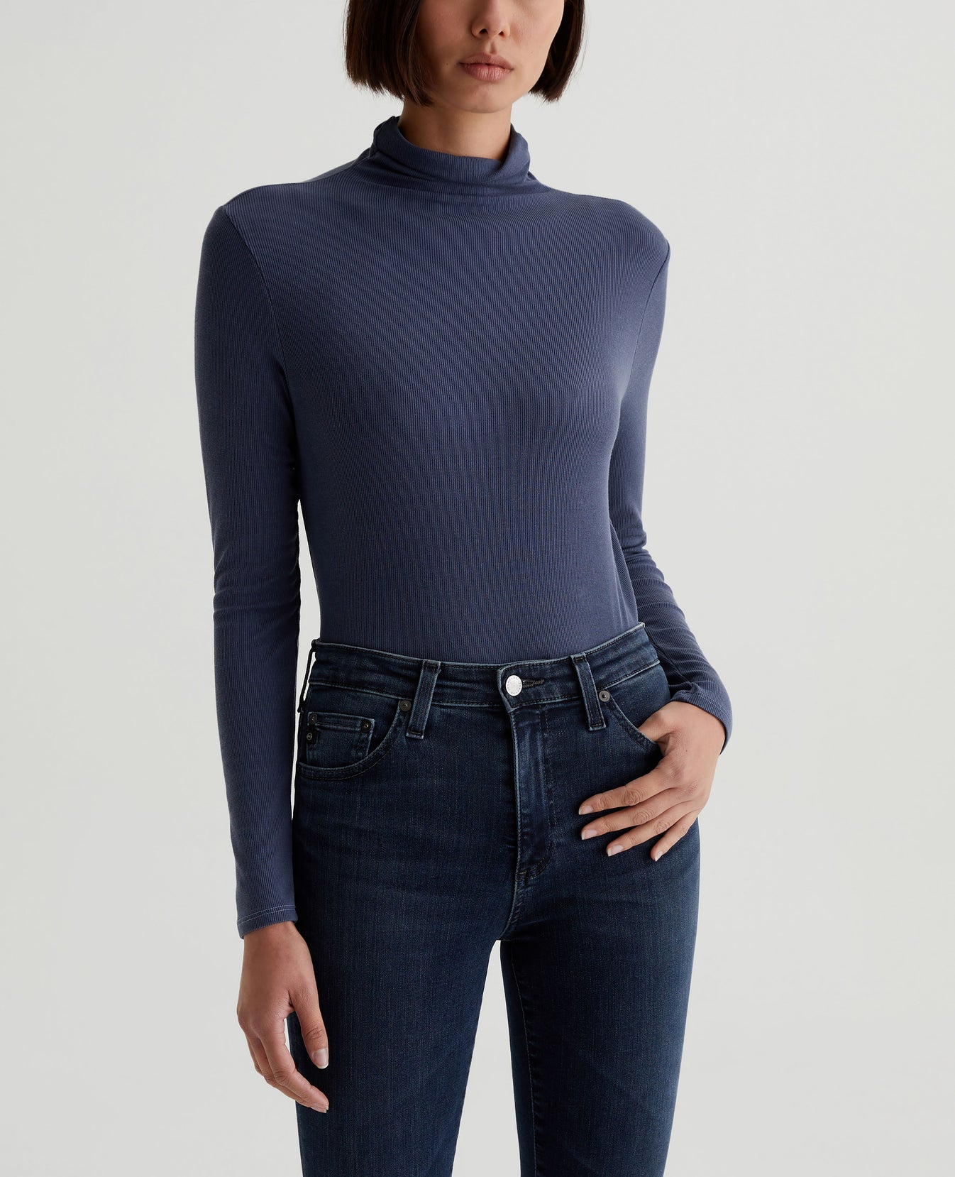Chels Turtleneck Blue Note Womens Top Photo 1