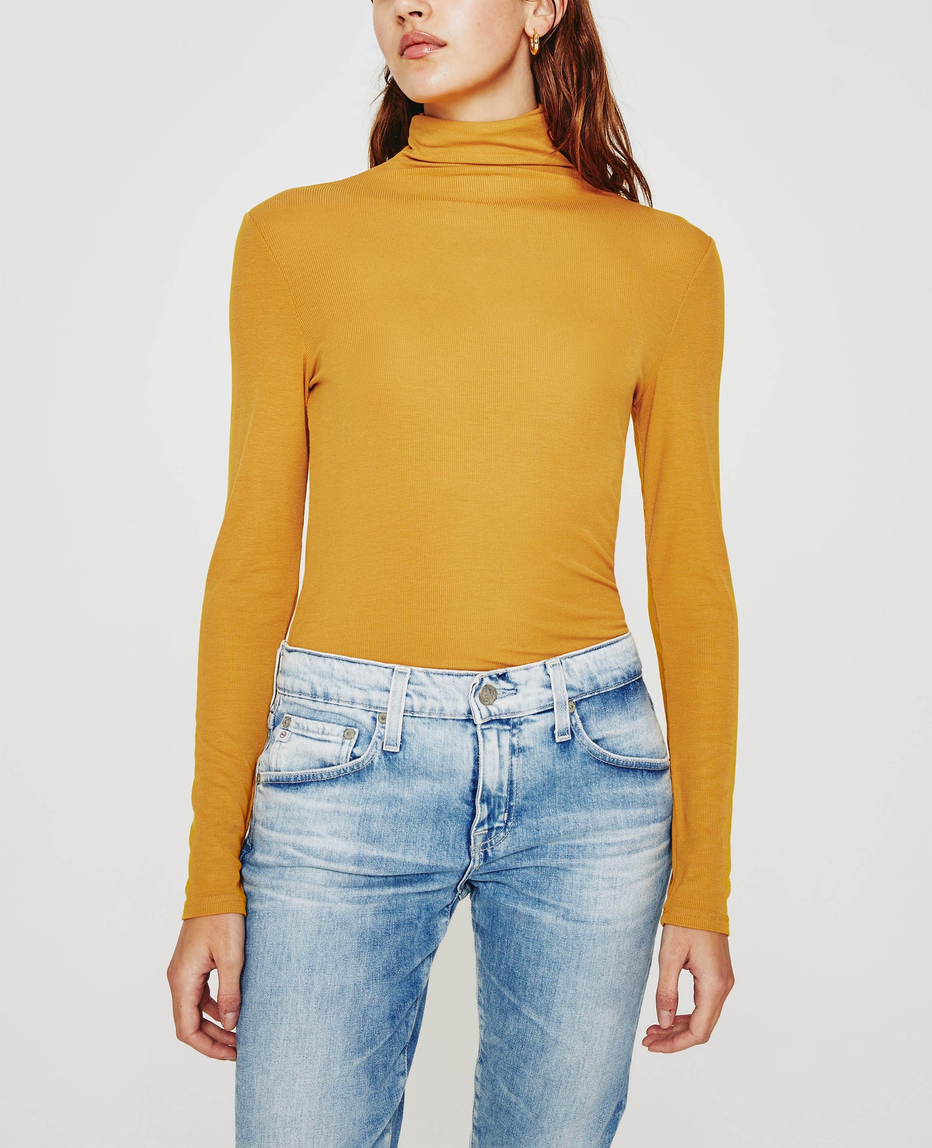 Chels Turtleneck Modern Copper Slim Turtleneck Women Tops Photo 1