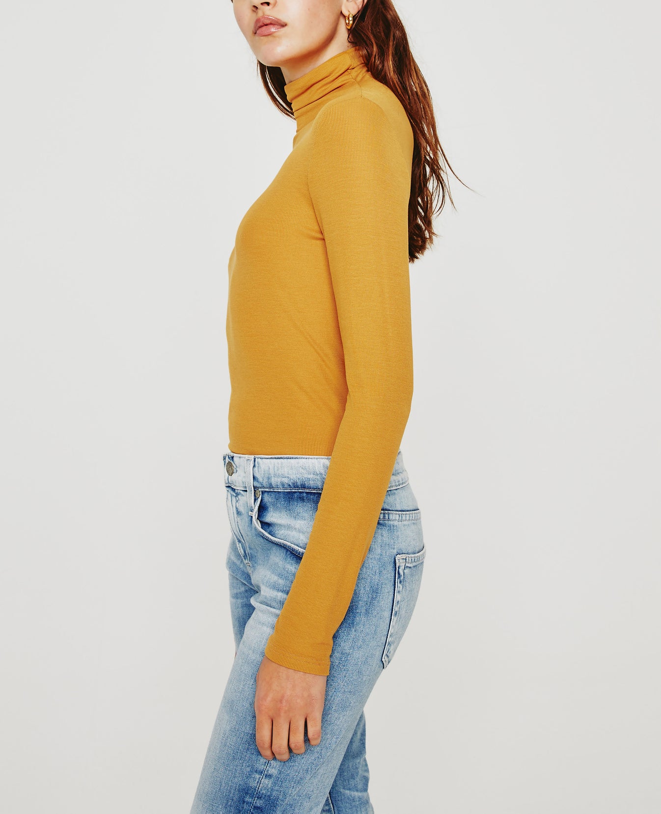 Chels Turtleneck Modern Copper Slim Turtleneck Women Tops Photo 3