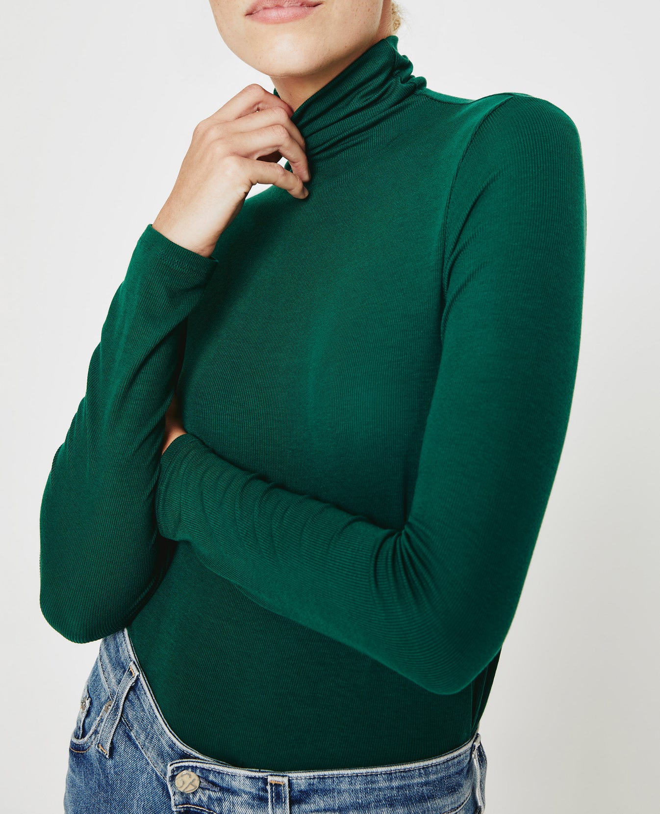 Chels Turtleneck Village Pine Slim Turtleneck Women Top Photo 1