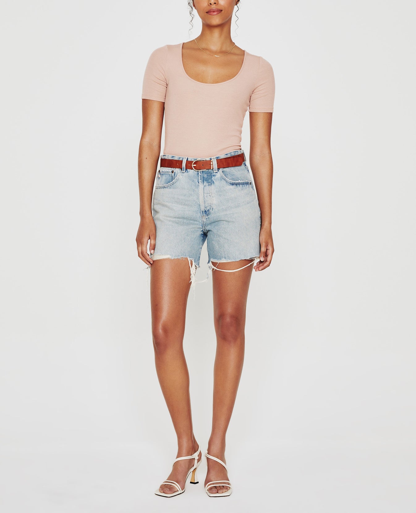 Jaxon Scoop Rose Cloud Womens Top Photo 2