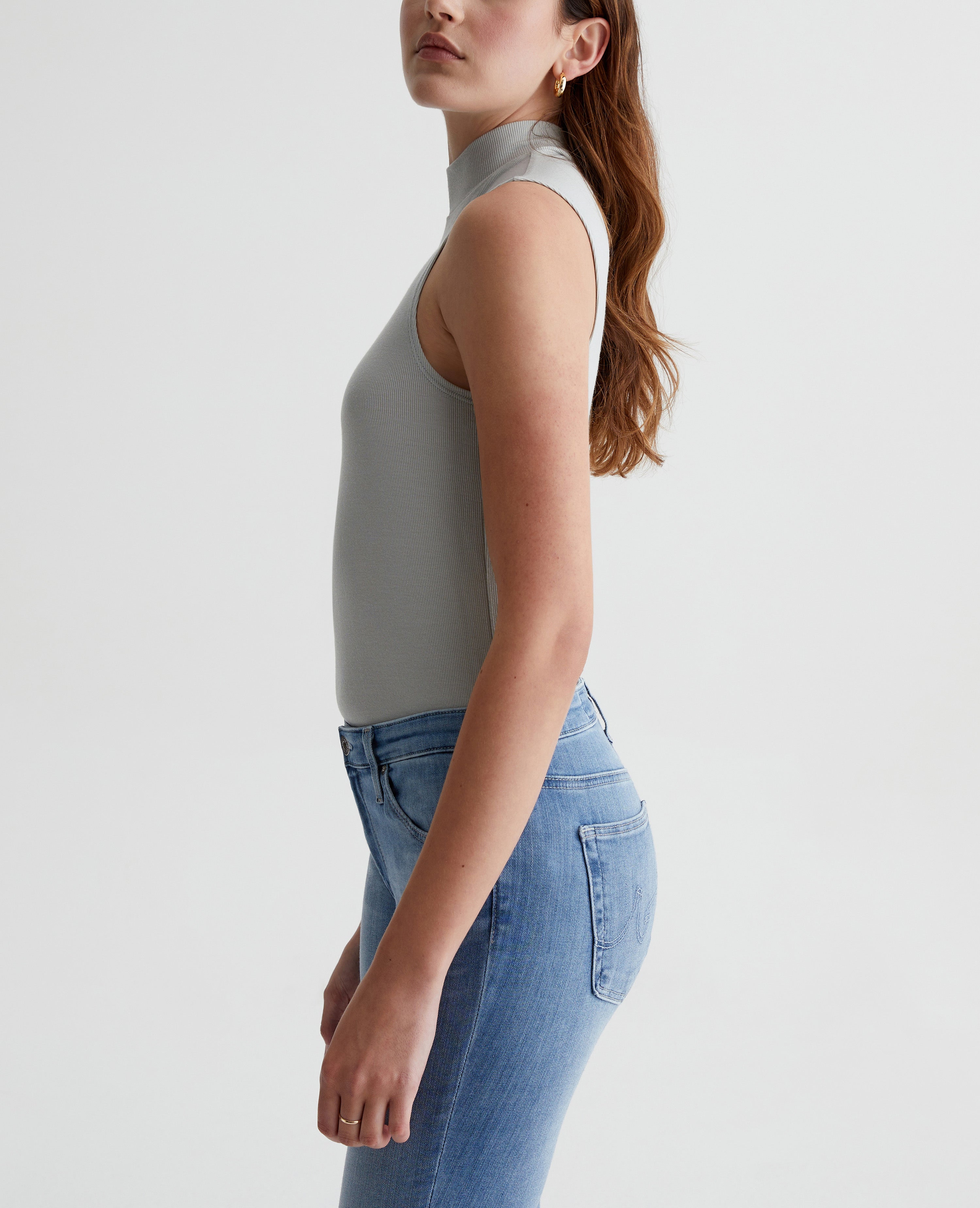 Womens Edie Sleeveless Turtleneck Fresh Sage