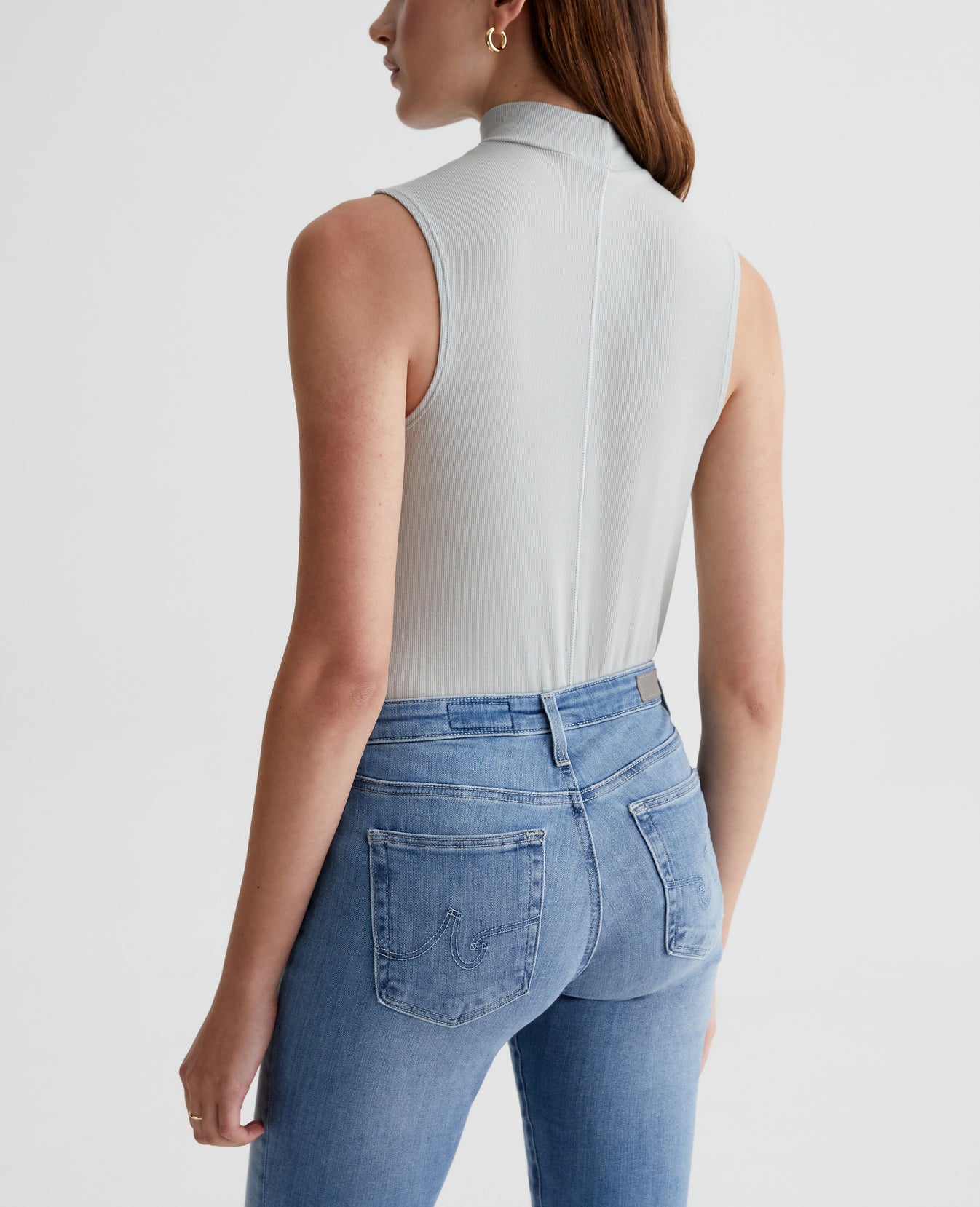 Edie Sleeveless Turtleneck Fresh Sage Womens Top Photo 6