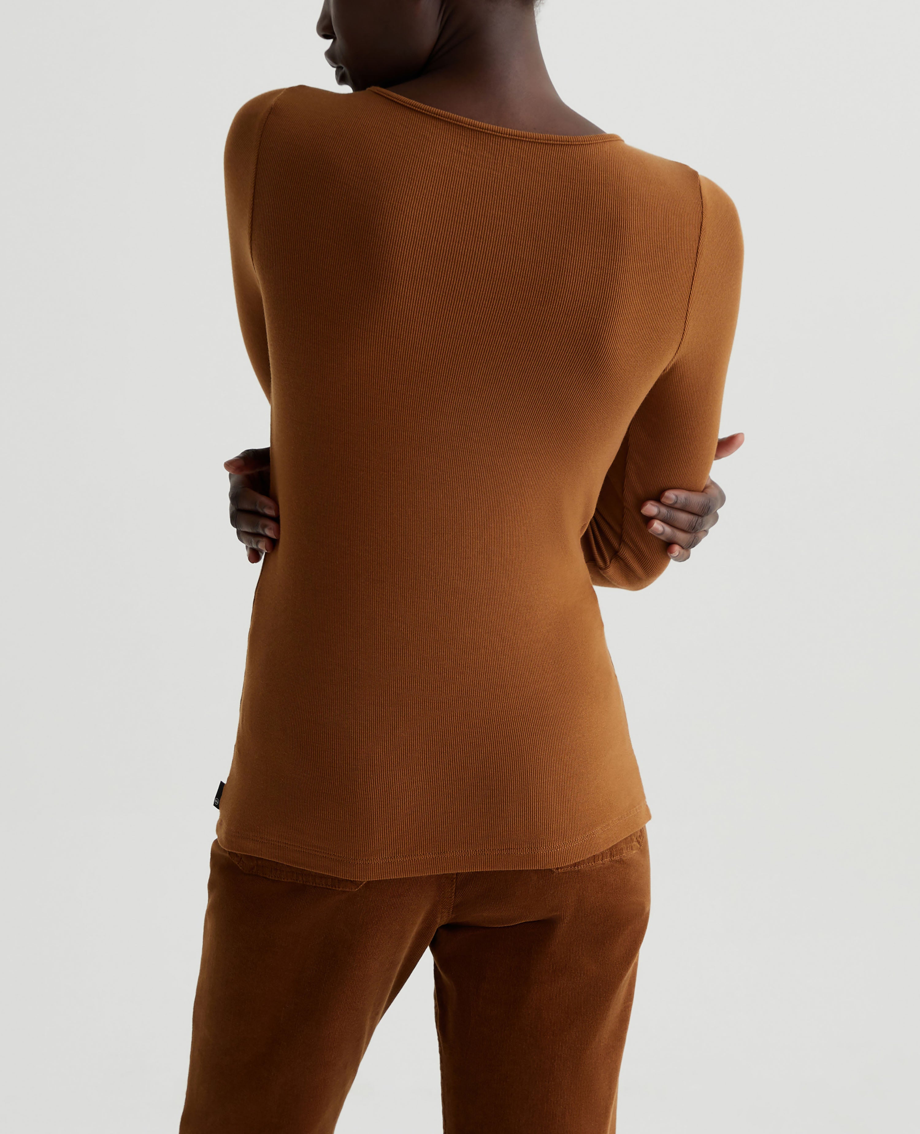 トップス STONE  CottonRoundNeckLongSleeves Lexington Sweater - Redwood Rust