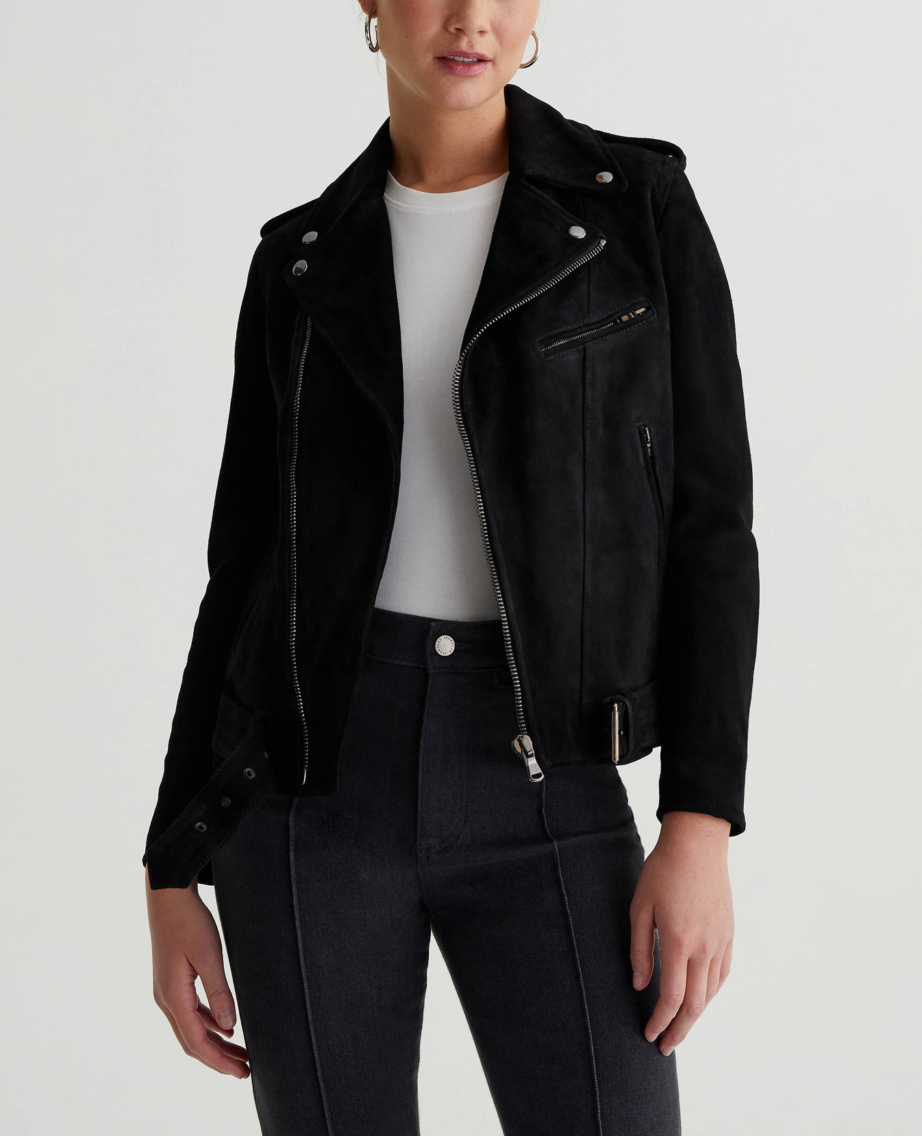 Reese Moto Jacket True Black Womens Top Photo 1