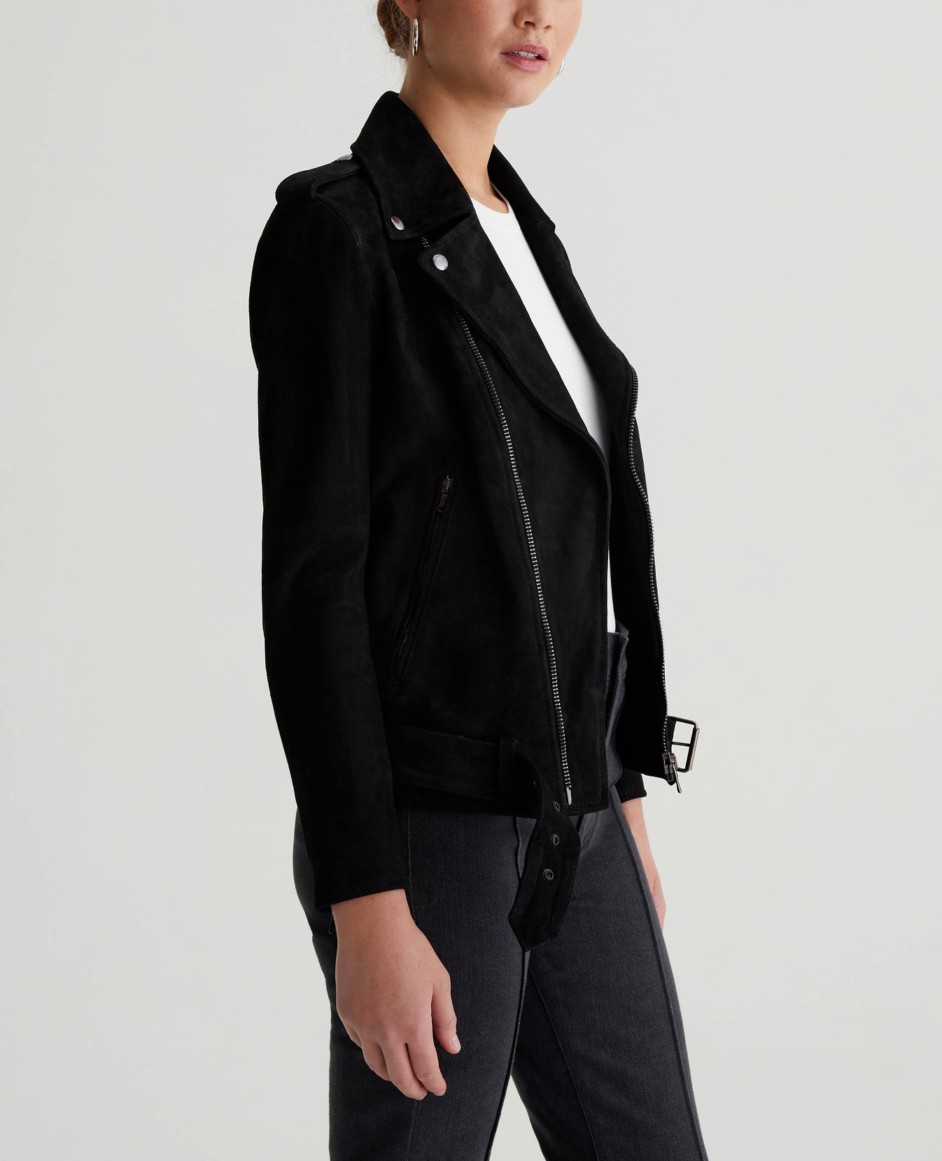 Reese Moto Jacket True Black Womens Top Photo 2