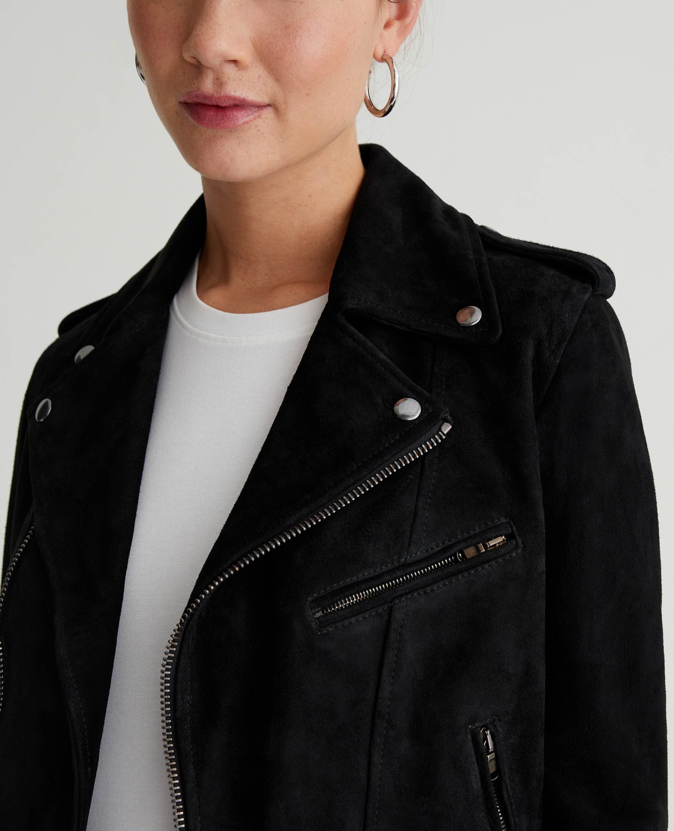 Reese Moto Jacket True Black Womens Top Photo 3
