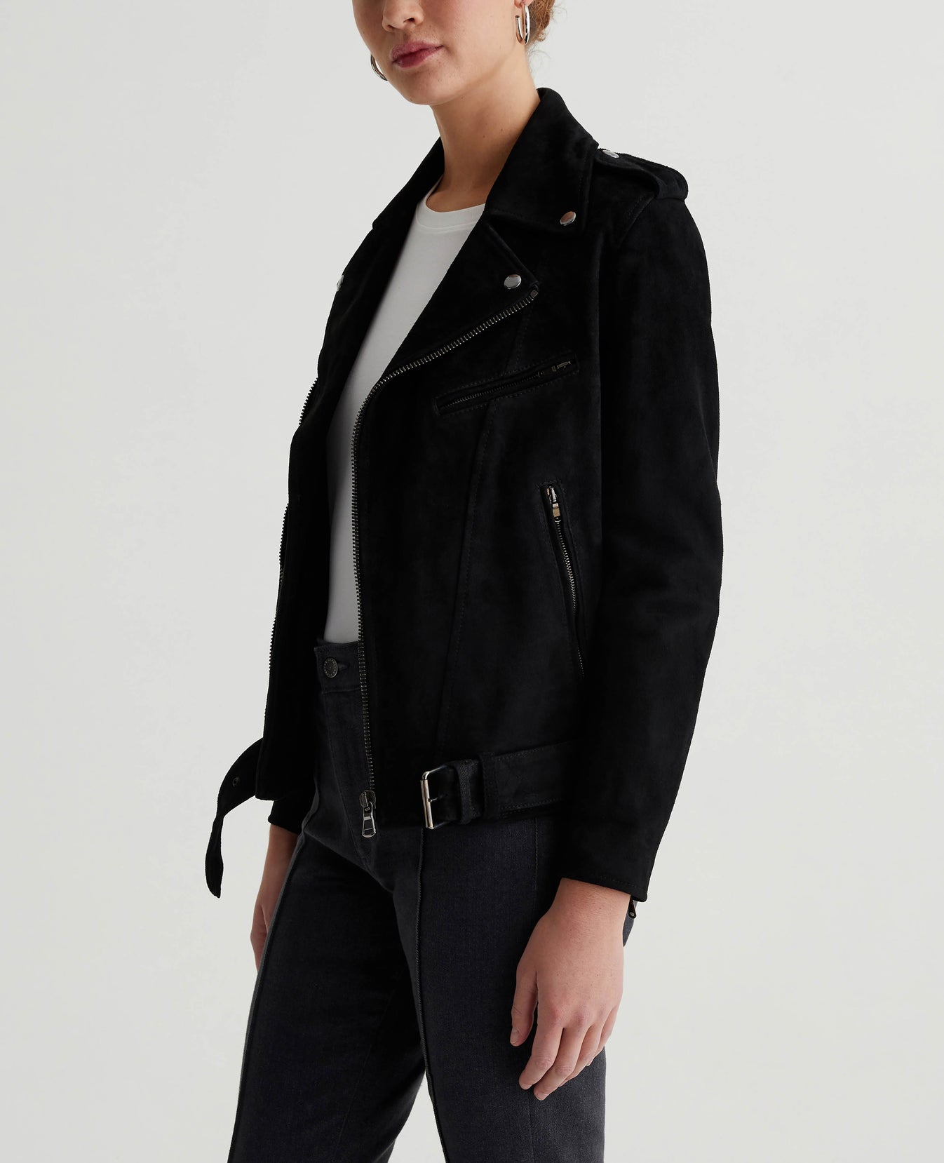 Reese Moto Jacket True Black Womens Top Photo 5