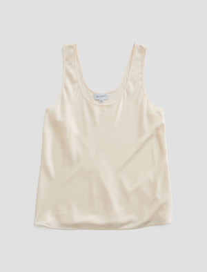 Nicola Champagne Silk Double Scoop Tank Women Top Photo 9
