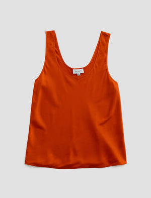 Nicola Tabasco Silk Double Scoop Tank Women Top Photo 9