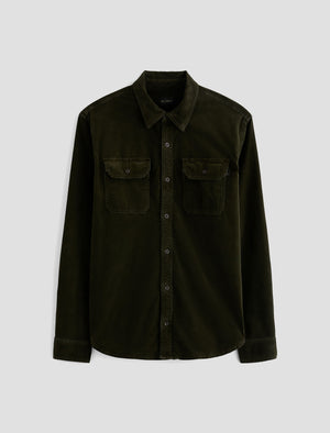 Aiden Utility Shirt Sulfur Dried Cedar Classic Fit Long Sleeve Men Top Photo 9
