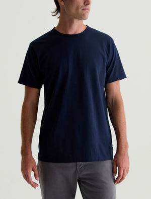 Bryce Crew Deep Navy Classic Fit Short Sleeve Crew Neck T-Shirt Men Top Photo 1