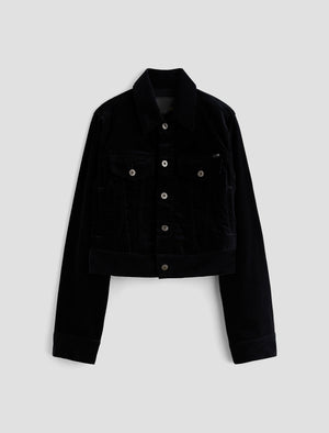 Isa Jacket Super Black Cropped Trucker Jacket Women Top Photo 9